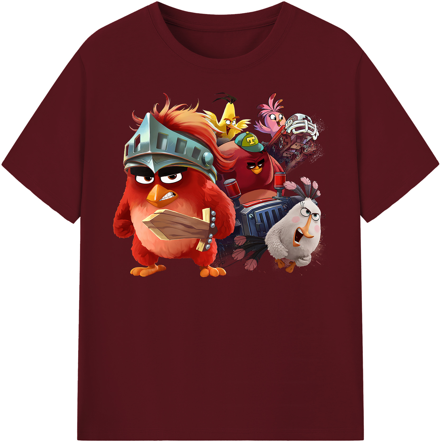 （画像用） Angry Birds アングリーバード 綿100％半袖Tシャツ（フロントプリント）